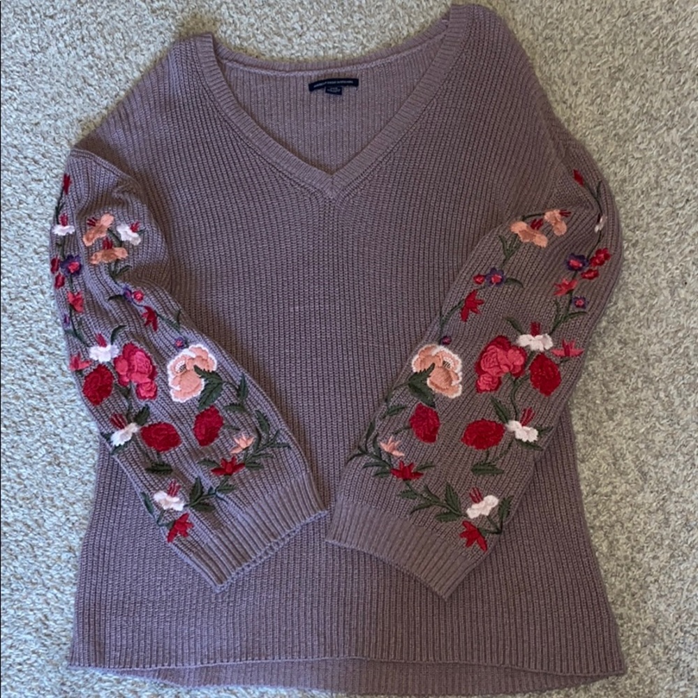 American Eagle Embroidered Sweater